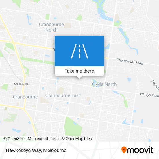 Hawkeseye Way map