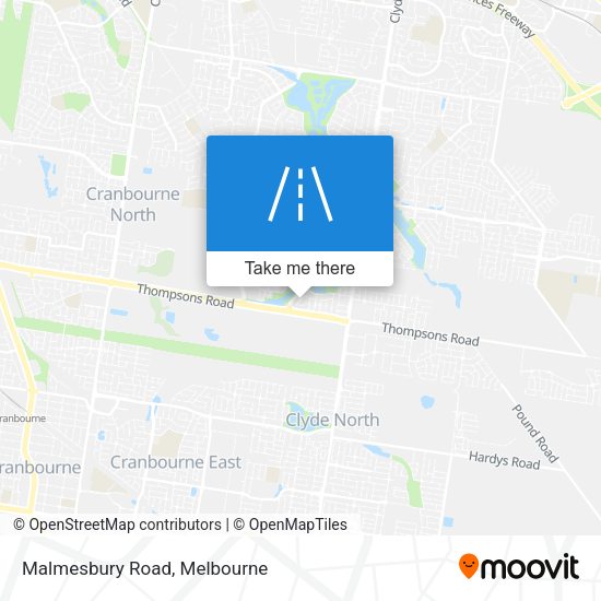 Malmesbury Road map
