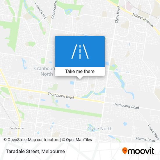 Mapa Taradale Street