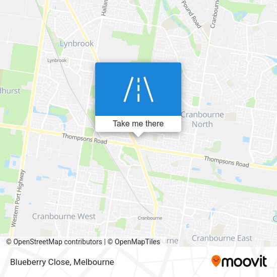Blueberry Close map