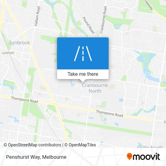 Penshurst Way map