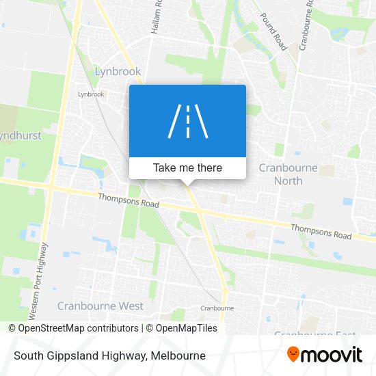 South Gippsland Highway map