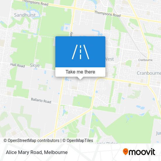 Alice Mary Road map