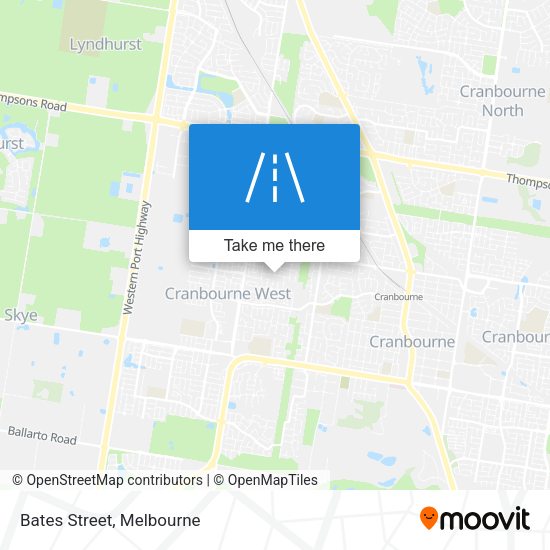 Bates Street map