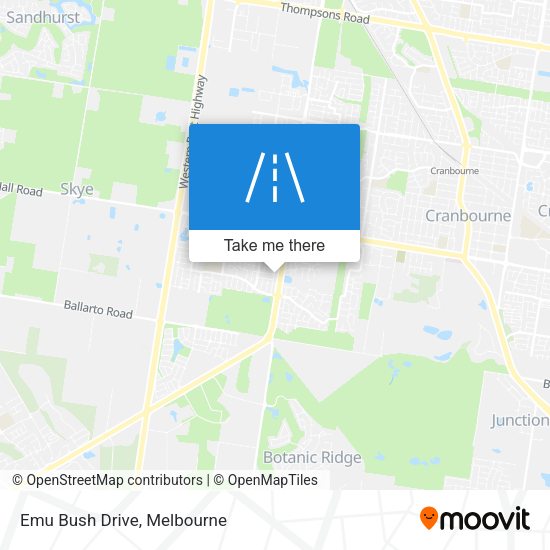 Emu Bush Drive map