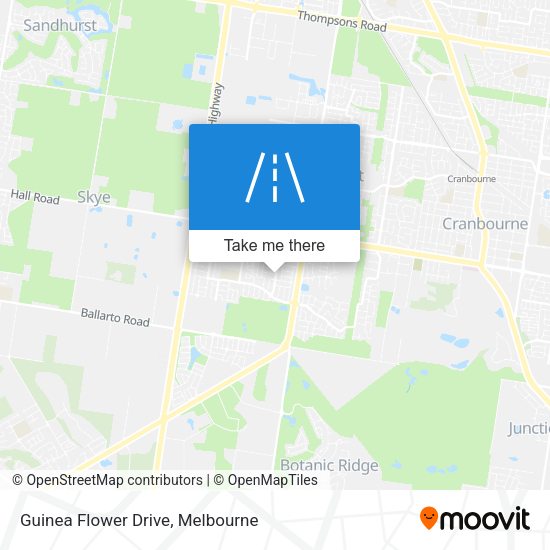 Guinea Flower Drive map