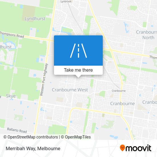 Merribah Way map