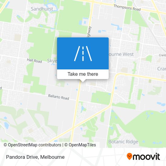 Pandora Drive map