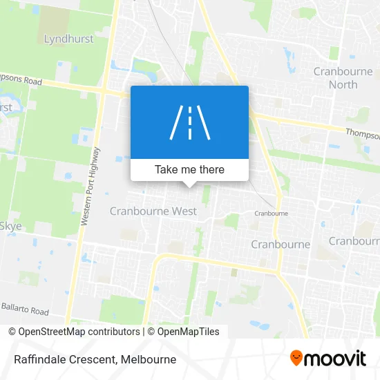 Mapa Raffindale Crescent