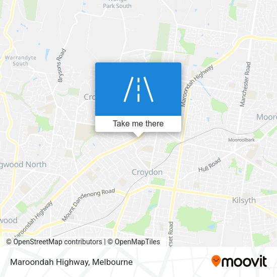 Maroondah Highway map