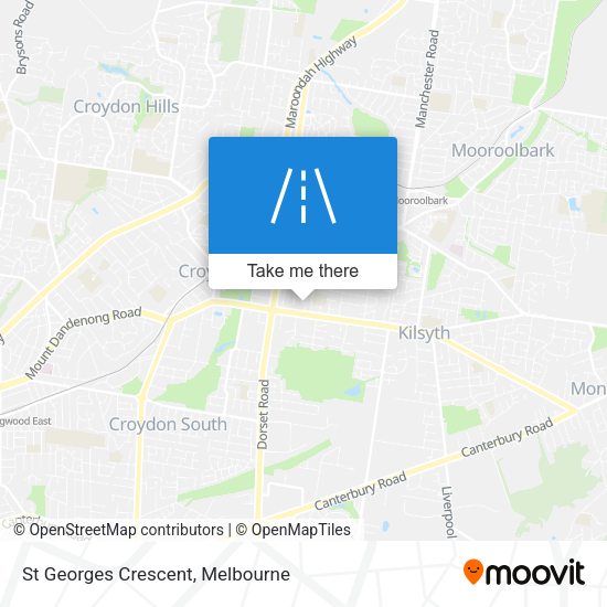 St Georges Crescent map