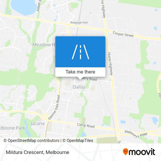 Mildura Crescent map