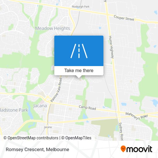 Romsey Crescent map