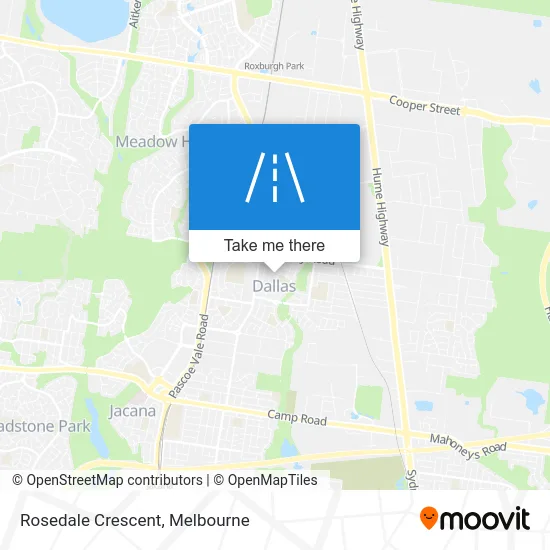 Mapa Rosedale Crescent