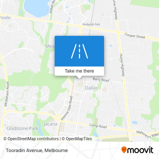 Tooradin Avenue map