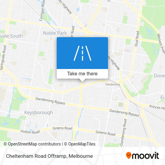 Cheltenham Road Offramp map