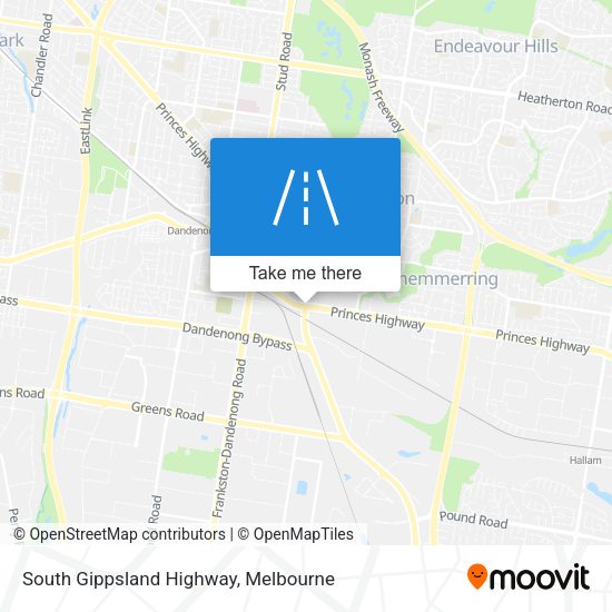 South Gippsland Highway map