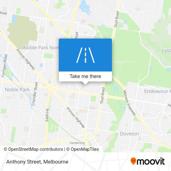Anthony Street map