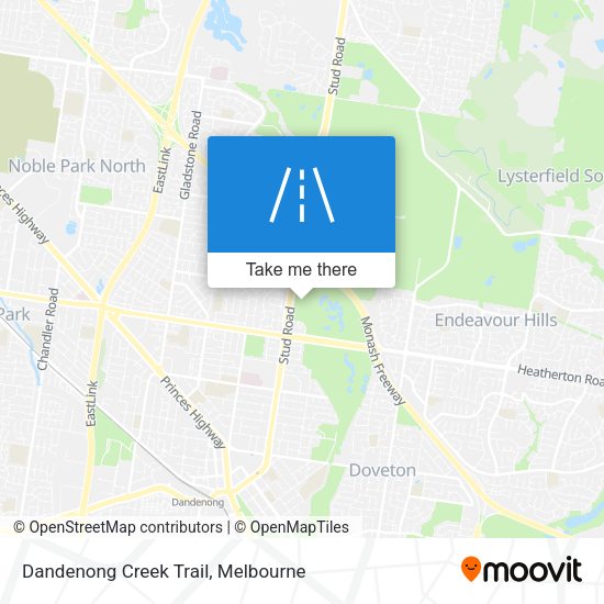 Dandenong Creek Trail map