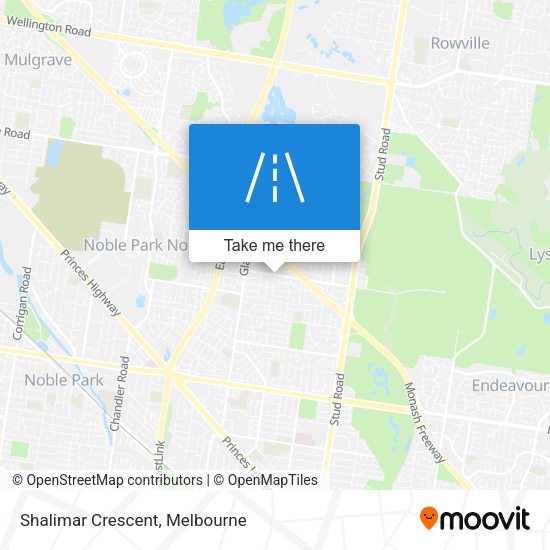 Shalimar Crescent map