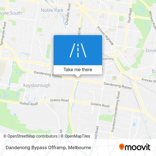 Dandenong Bypass Offramp map