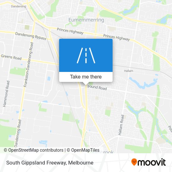 South Gippsland Freeway map