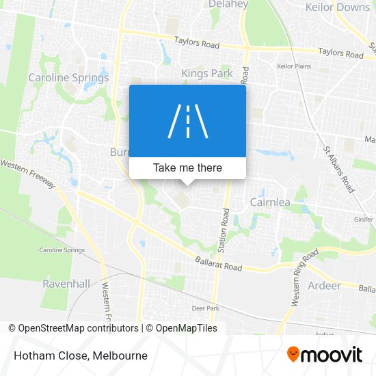 Hotham Close map