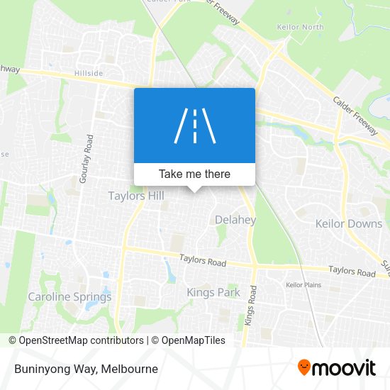Buninyong Way map
