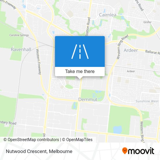 Nutwood Crescent map