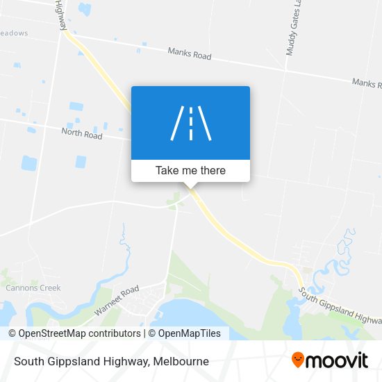South Gippsland Highway map