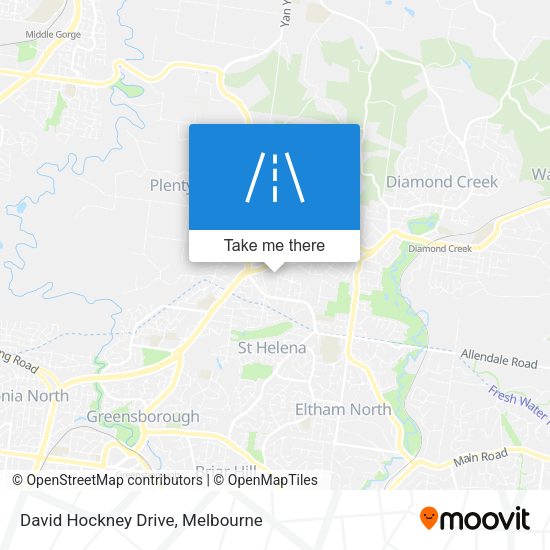 David Hockney Drive map