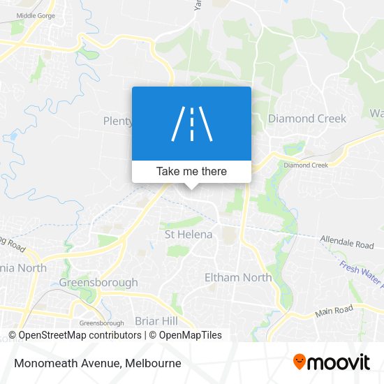 Monomeath Avenue map