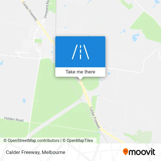 Mapa Calder Freeway
