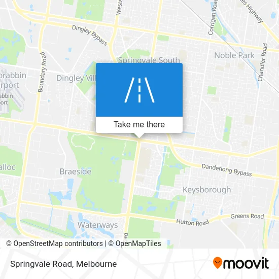 Mapa Springvale Road