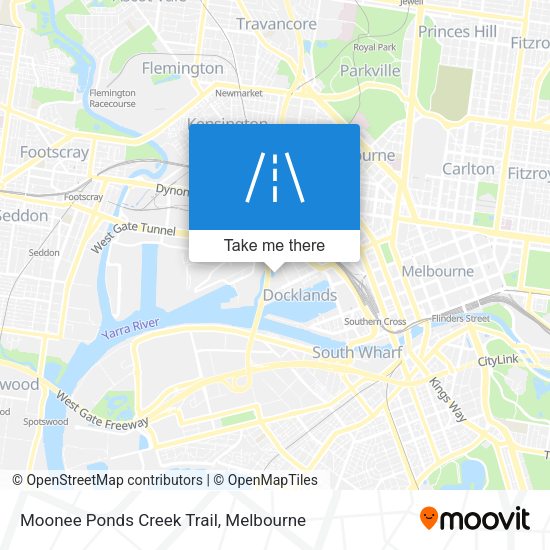 Moonee Ponds Creek Trail map