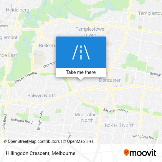 Hillingdon Crescent map