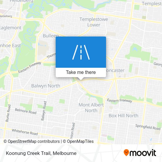 Koonung Creek Trail map