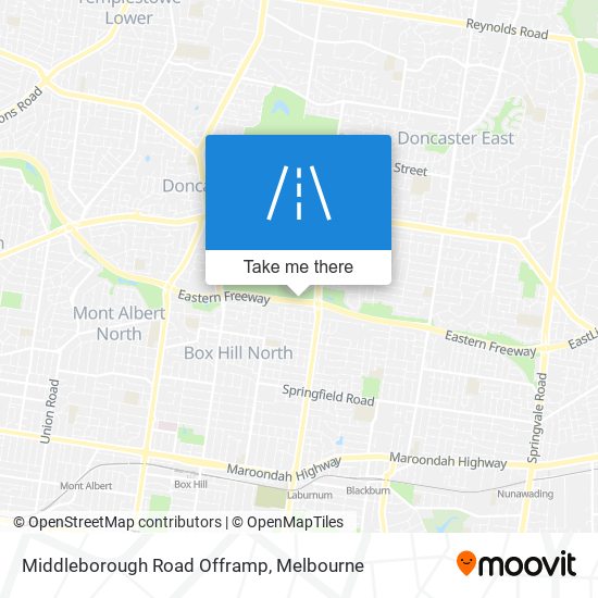 Middleborough Road Offramp map