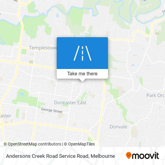 Mapa Andersons Creek Road Service Road