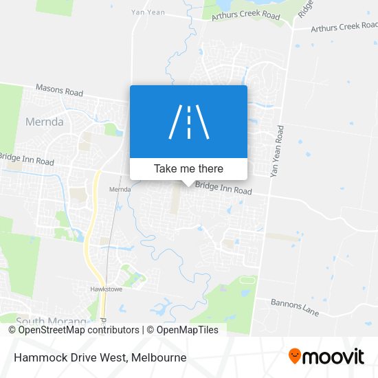 Hammock Drive West map