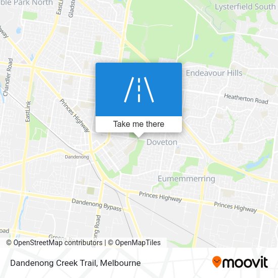 Dandenong Creek Trail map