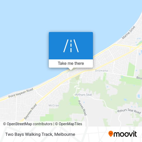 Two Bays Walking Track map