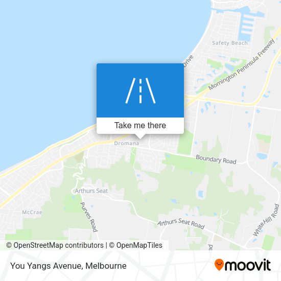 You Yangs Avenue map