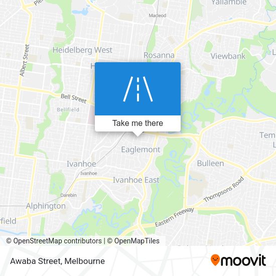 Awaba Street map