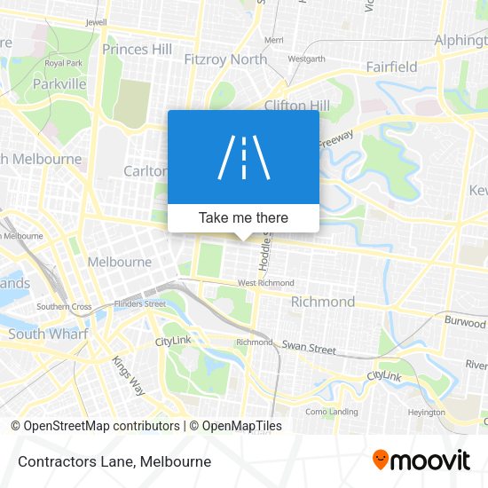 Contractors Lane map