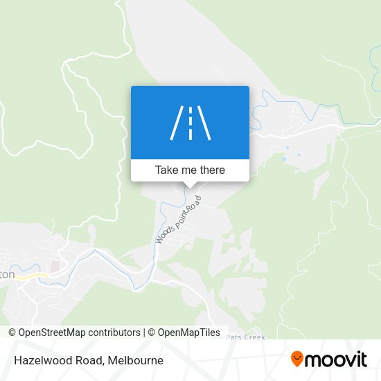 Hazelwood Road map