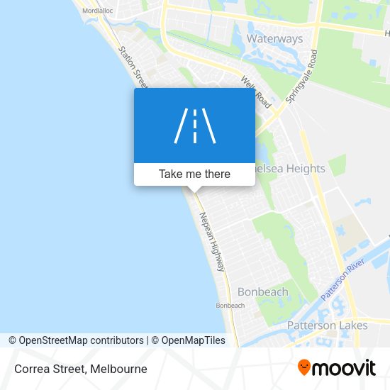 Correa Street map