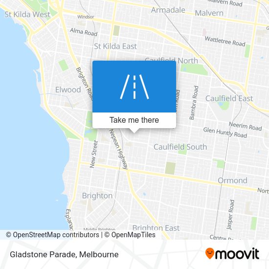 Gladstone Parade map