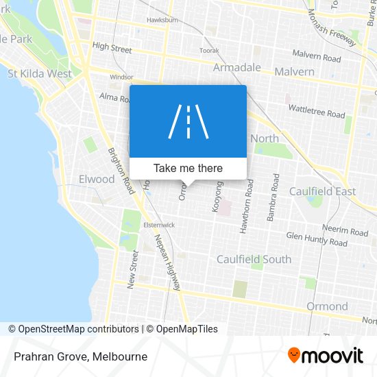 Prahran Grove map