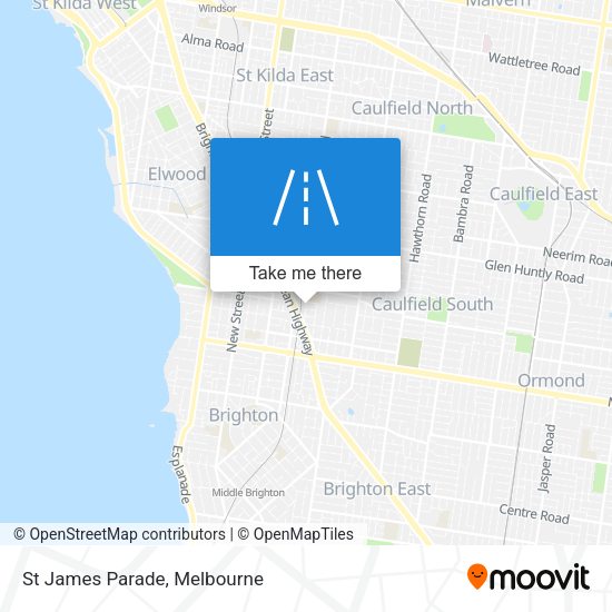 St James Parade map